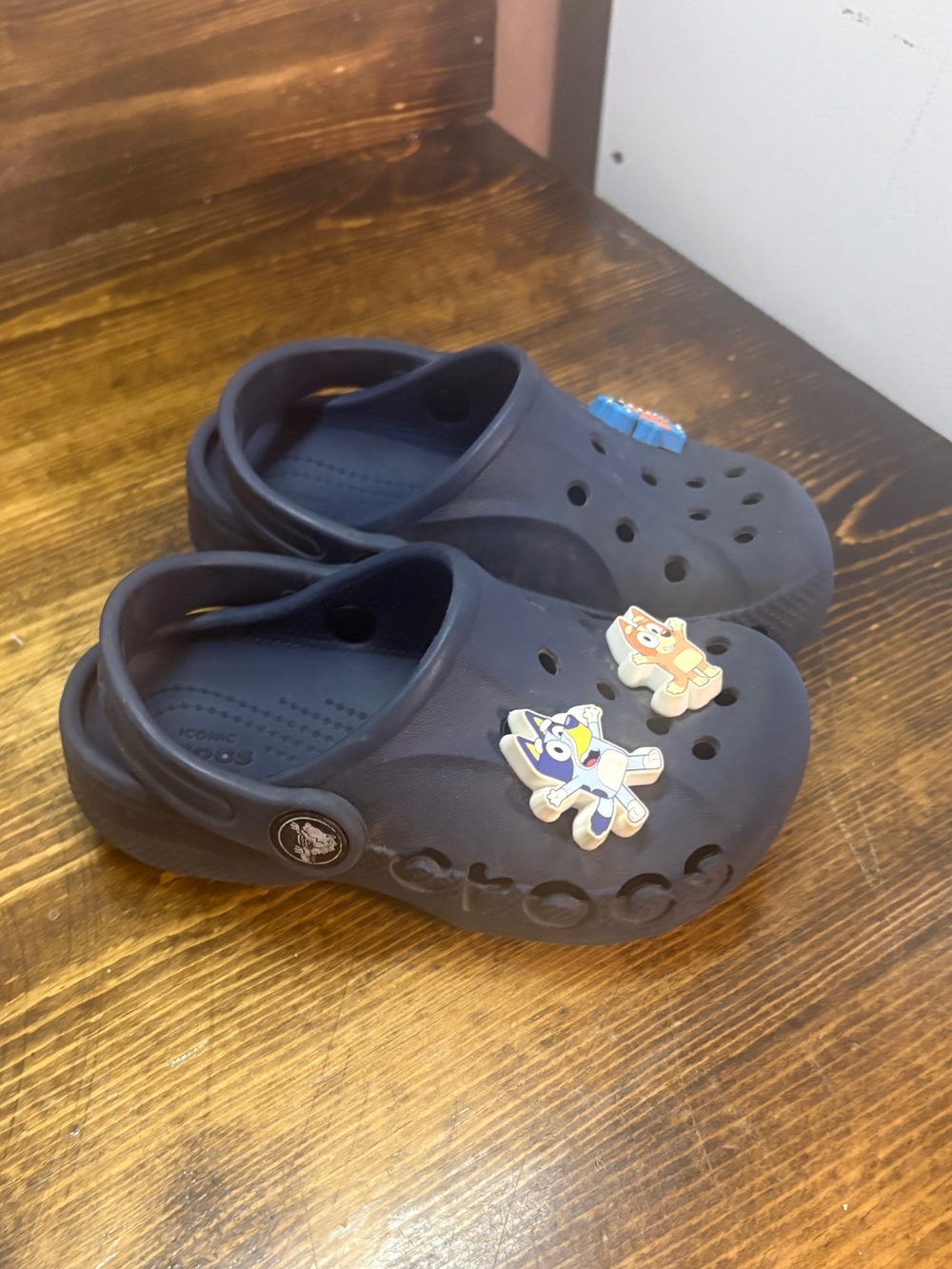 Crocs navy clogs size c9